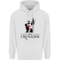 The Cusader Knights Templar St Georges Day Mens 80% Cotton Hoodie White
