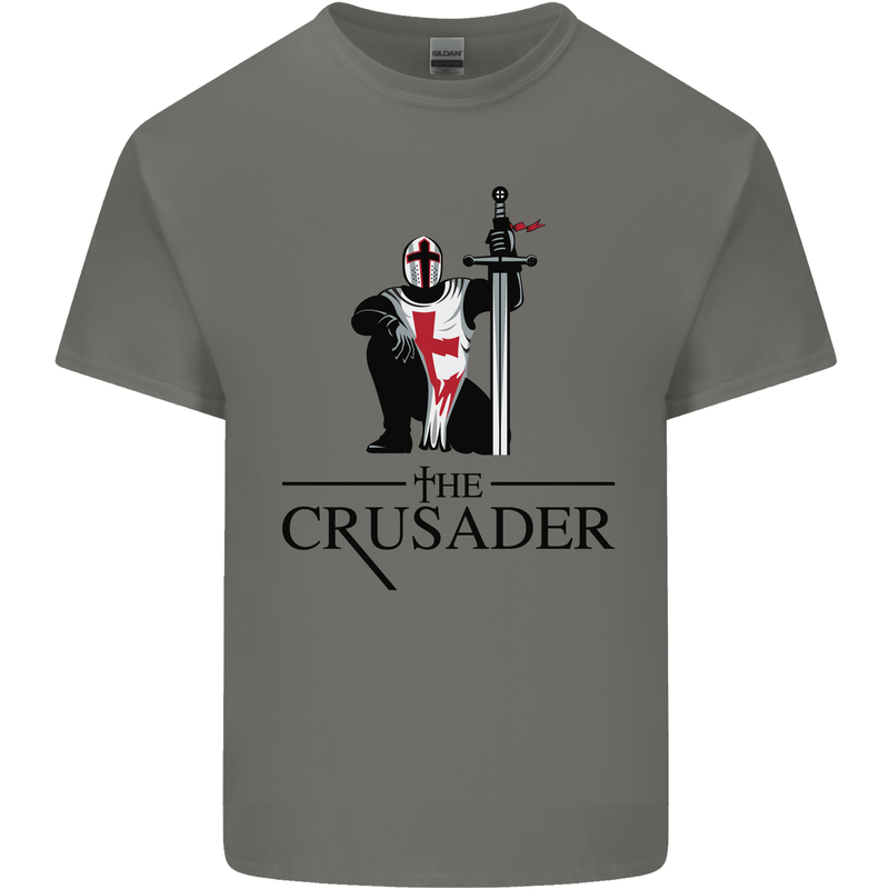 The Cusader Knights Templar St Georges Day Mens Cotton T-Shirt Tee Top Charcoal