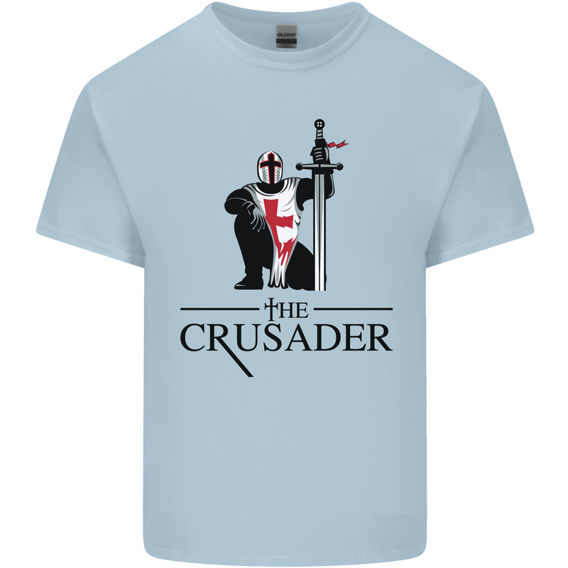 The Cusader Knights Templar St Georges Day Mens Cotton T-Shirt Tee Top Light Blue