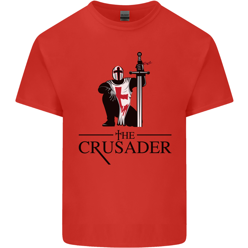 The Cusader Knights Templar St Georges Day Mens Cotton T-Shirt Tee Top Red