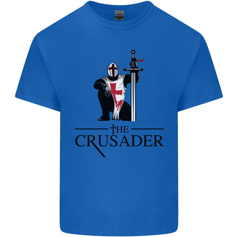 The Cusader Knights Templar St Georges Day Mens Cotton T-Shirt Tee Top Royal Blue