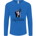 The Cusader Knights Templar St Georges Day Mens Long Sleeve T-Shirt Royal Blue