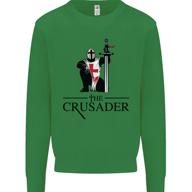 The Cusader Knights Templar St Georges Day Mens Sweatshirt Jumper Irish Green