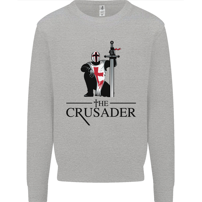 The Cusader Knights Templar St Georges Day Mens Sweatshirt Jumper Sports Grey