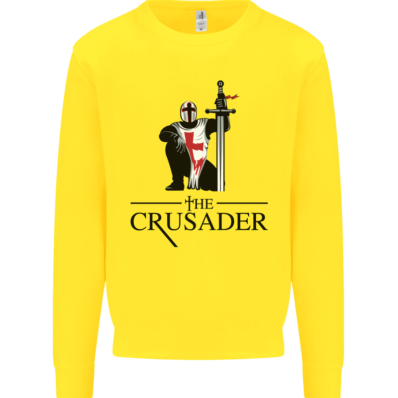 The Cusader Knights Templar St Georges Day Mens Sweatshirt Jumper Yellow