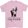 The Cusader Knights Templar St Georges Day Mens T-Shirt Cotton Gildan Light Pink