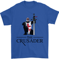 The Cusader Knights Templar St Georges Day Mens T-Shirt Cotton Gildan Royal Blue