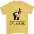 The Cusader Knights Templar St Georges Day Mens T-Shirt Cotton Gildan Yellow