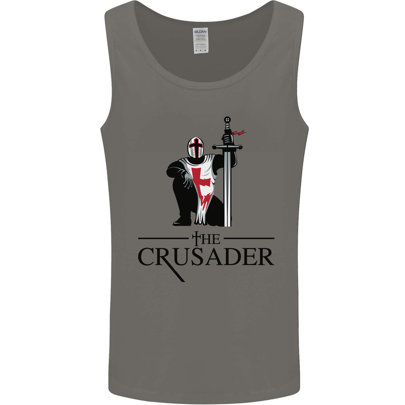 The Cusader Knights Templar St Georges Day Mens Vest Tank Top Charcoal