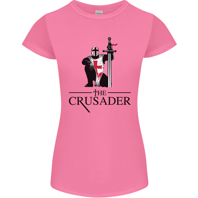 The Cusader Knights Templar St Georges Day Womens Petite Cut T-Shirt Azalea
