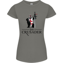 The Cusader Knights Templar St Georges Day Womens Petite Cut T-Shirt Charcoal