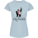 The Cusader Knights Templar St Georges Day Womens Petite Cut T-Shirt Light Blue