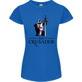 The Cusader Knights Templar St Georges Day Womens Petite Cut T-Shirt Royal Blue