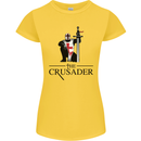 The Cusader Knights Templar St Georges Day Womens Petite Cut T-Shirt Yellow