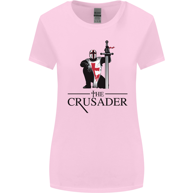 The Cusader Knights Templar St Georges Day Womens Wider Cut T-Shirt Light Pink
