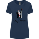 The Cusader Knights Templar St Georges Day Womens Wider Cut T-Shirt Navy Blue