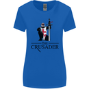 The Cusader Knights Templar St Georges Day Womens Wider Cut T-Shirt Royal Blue