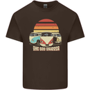 The Day Tripper Campervan Caravanning Mens Cotton T-Shirt Tee Top Dark Chocolate