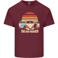 The Day Tripper Campervan Caravanning Mens Cotton T-Shirt Tee Top Maroon