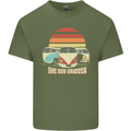 The Day Tripper Campervan Caravanning Mens Cotton T-Shirt Tee Top Military Green