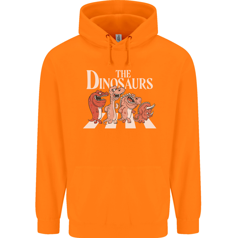 The Dinosaurs Funny T-Rex Music Parody Childrens Kids Hoodie Orange