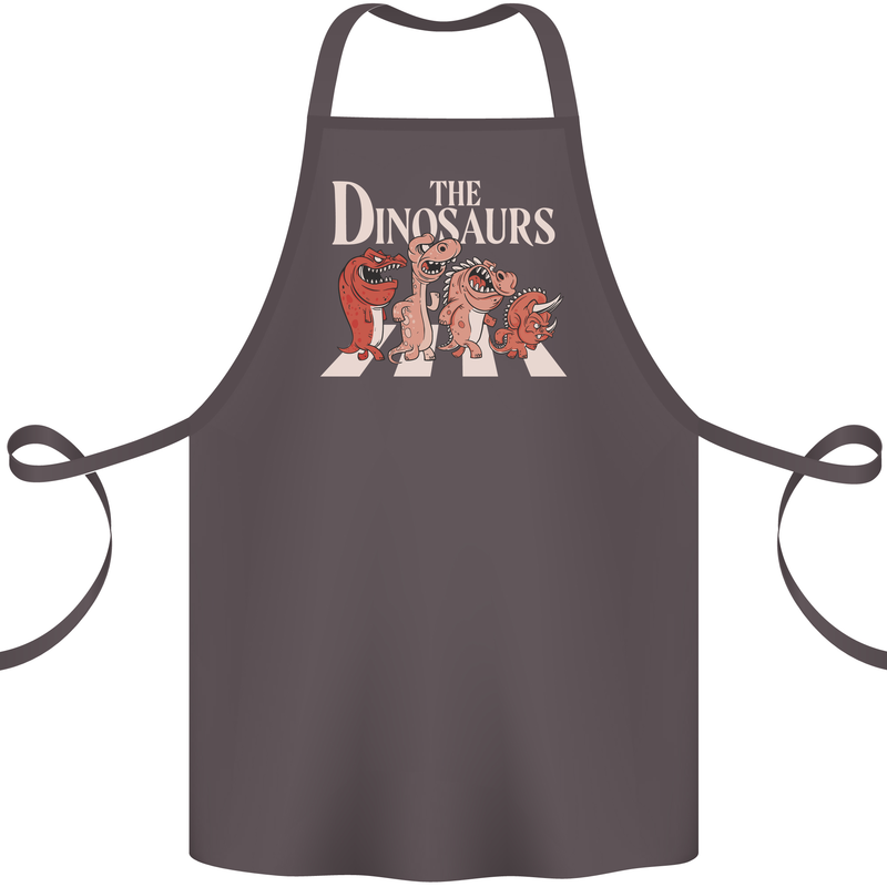 The Dinosaurs Funny T-Rex Music Parody Cotton Apron 100% Organic Dark Grey