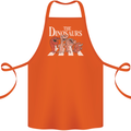 The Dinosaurs Funny T-Rex Music Parody Cotton Apron 100% Organic Orange