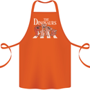 The Dinosaurs Funny T-Rex Music Parody Cotton Apron 100% Organic Orange