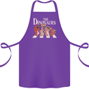 The Dinosaurs Funny T-Rex Music Parody Cotton Apron 100% Organic Purple