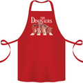 The Dinosaurs Funny T-Rex Music Parody Cotton Apron 100% Organic Red