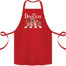 The Dinosaurs Funny T-Rex Music Parody Cotton Apron 100% Organic Red