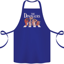 The Dinosaurs Funny T-Rex Music Parody Cotton Apron 100% Organic Royal Blue