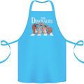 The Dinosaurs Funny T-Rex Music Parody Cotton Apron 100% Organic Turquoise