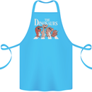 The Dinosaurs Funny T-Rex Music Parody Cotton Apron 100% Organic Turquoise