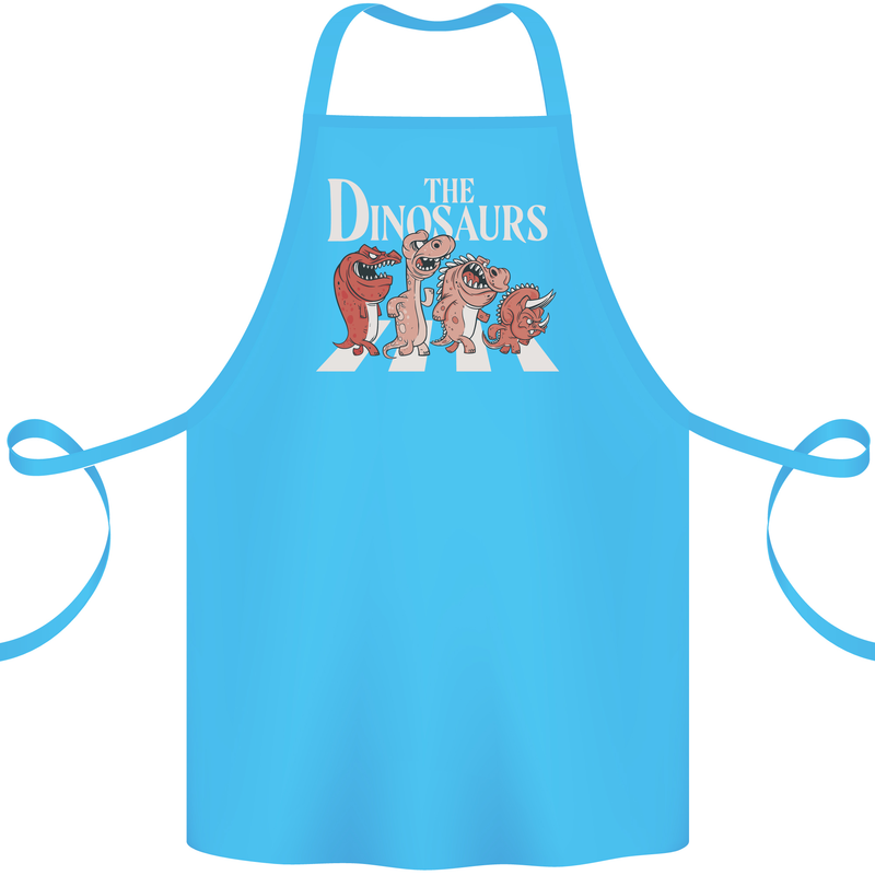 The Dinosaurs Funny T-Rex Music Parody Cotton Apron 100% Organic Turquoise
