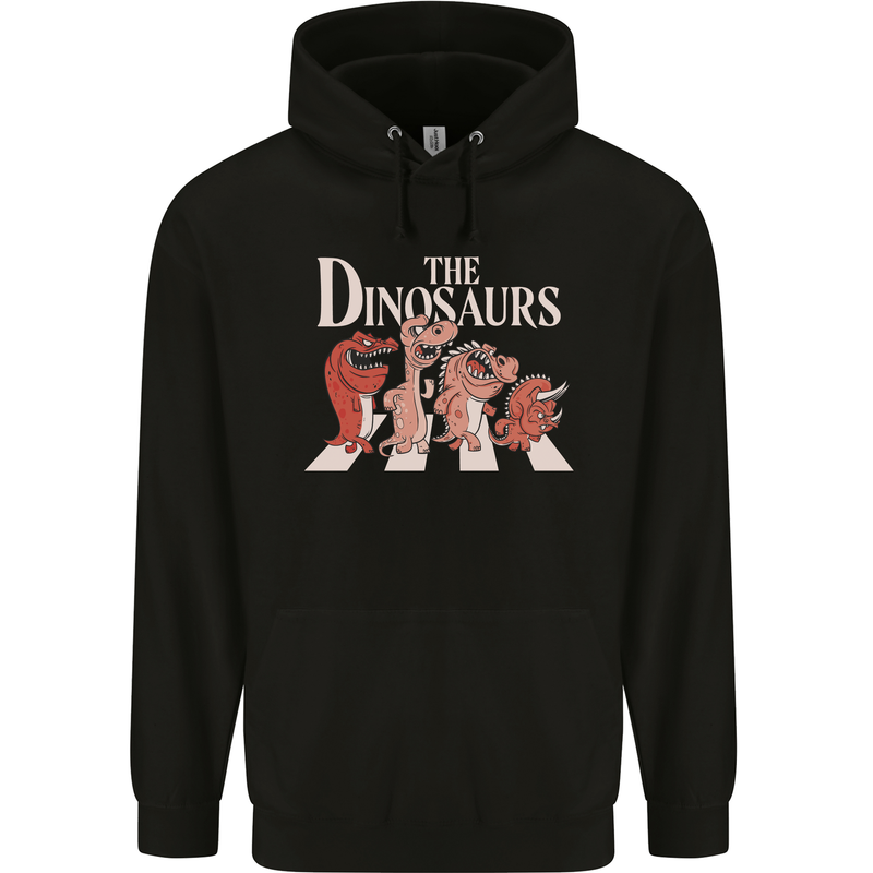 The Dinosaurs Funny T-Rex Music Parody Mens 80% Cotton Hoodie Black