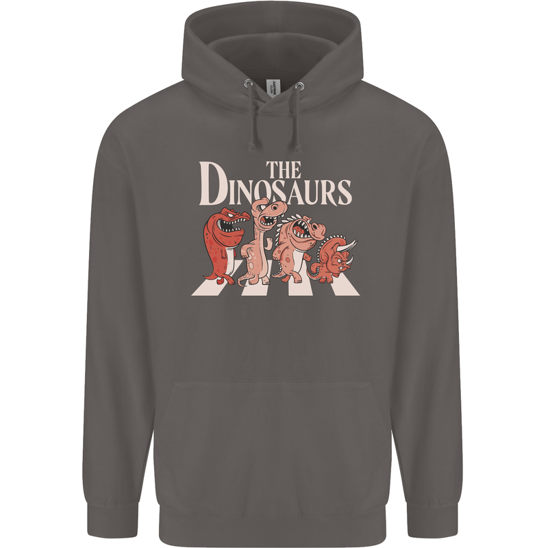 The Dinosaurs Funny T-Rex Music Parody Mens 80% Cotton Hoodie Charcoal