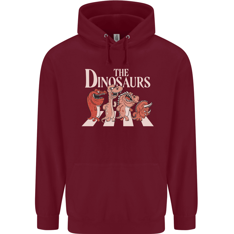 The Dinosaurs Funny T-Rex Music Parody Mens 80% Cotton Hoodie Maroon