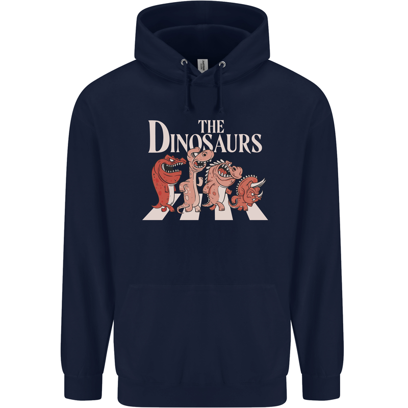 The Dinosaurs Funny T-Rex Music Parody Mens 80% Cotton Hoodie Navy Blue