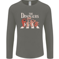 The Dinosaurs Funny T-Rex Music Parody Mens Long Sleeve T-Shirt Charcoal