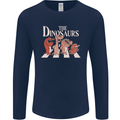 The Dinosaurs Funny T-Rex Music Parody Mens Long Sleeve T-Shirt Navy Blue
