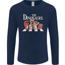 The Dinosaurs Funny T-Rex Music Parody Mens Long Sleeve T-Shirt Navy Blue