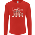 The Dinosaurs Funny T-Rex Music Parody Mens Long Sleeve T-Shirt Red