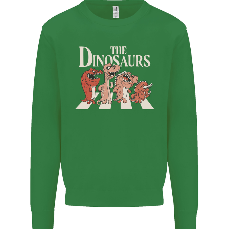 The Dinosaurs Funny T-Rex Music Parody Mens Sweatshirt Jumper Irish Green
