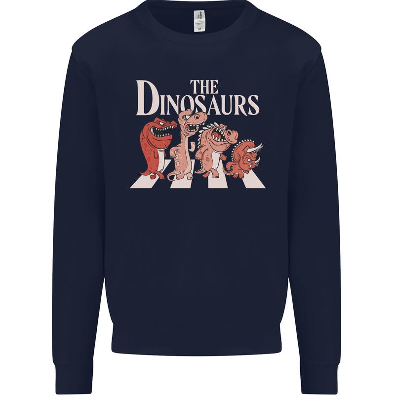 The Dinosaurs Funny T-Rex Music Parody Mens Sweatshirt Jumper Navy Blue