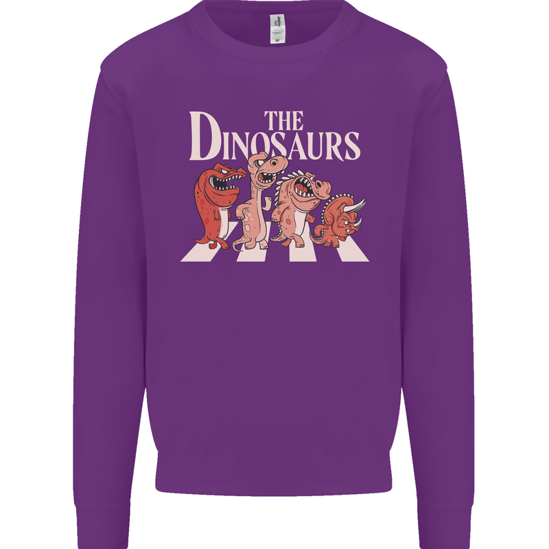 The Dinosaurs Funny T-Rex Music Parody Mens Sweatshirt Jumper Purple