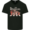 The Dinosaurs Funny T-Rex Music Parody Mens V-Neck Cotton T-Shirt Black