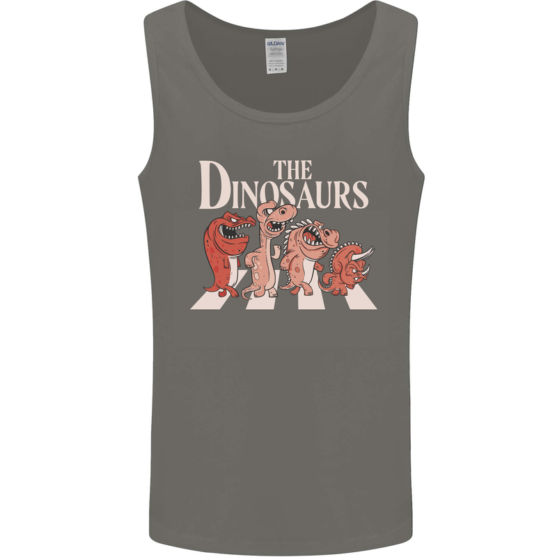 The Dinosaurs Funny T-Rex Music Parody Mens Vest Tank Top Charcoal