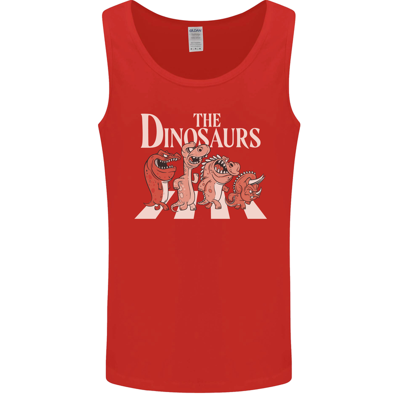 The Dinosaurs Funny T-Rex Music Parody Mens Vest Tank Top Red