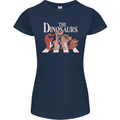 The Dinosaurs Funny T-Rex Music Parody Womens Petite Cut T-Shirt Navy Blue